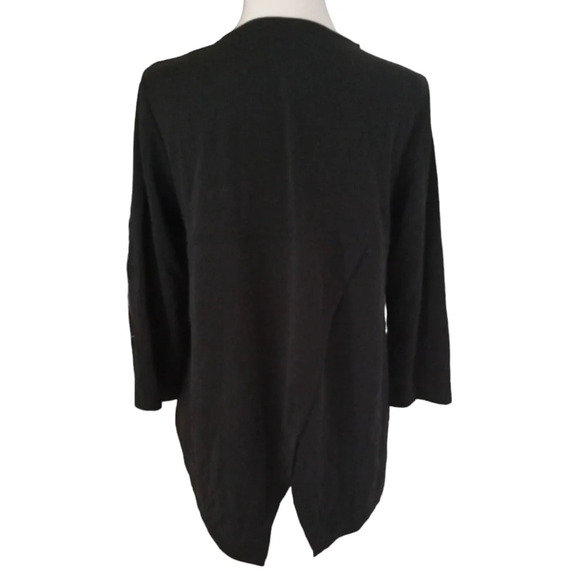 Soft Surroundings Black Tunic Top Gold Zipper Modal Blend Size XS - Picture 4 of 6
